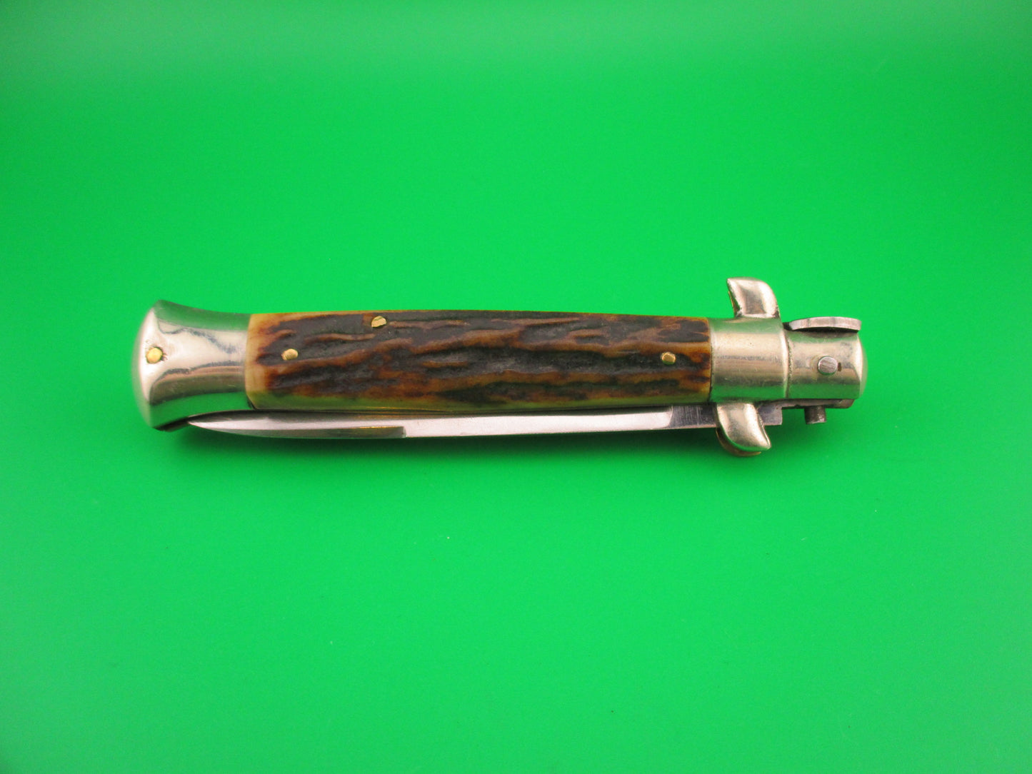 C JUL HERBERTZ IMPORT 20cm Italian Transitional Stag Red Dot automatic knife