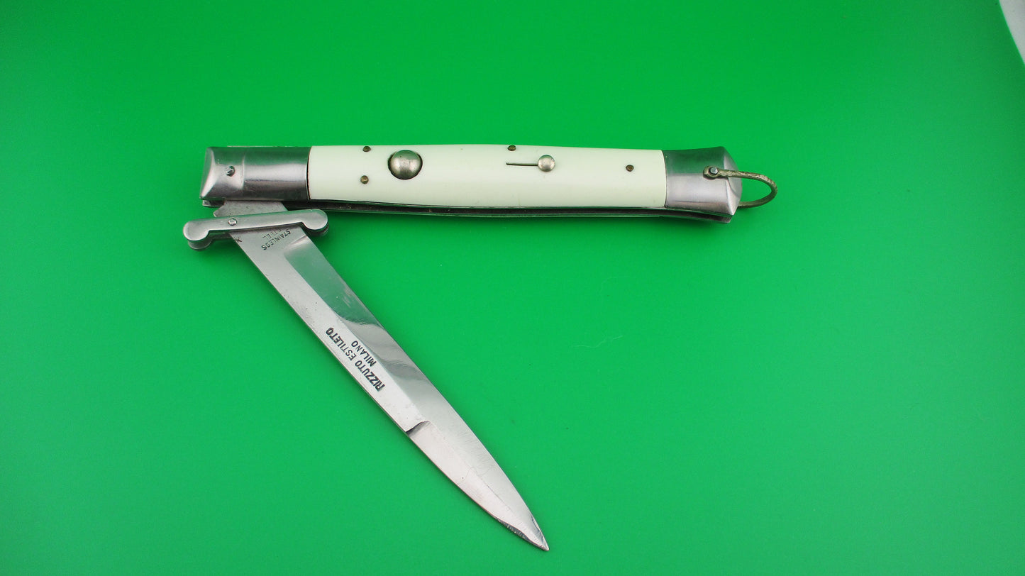 z Rizzuto Estileto Milano 27cm Japanese Swing guard White vintage automatic knife