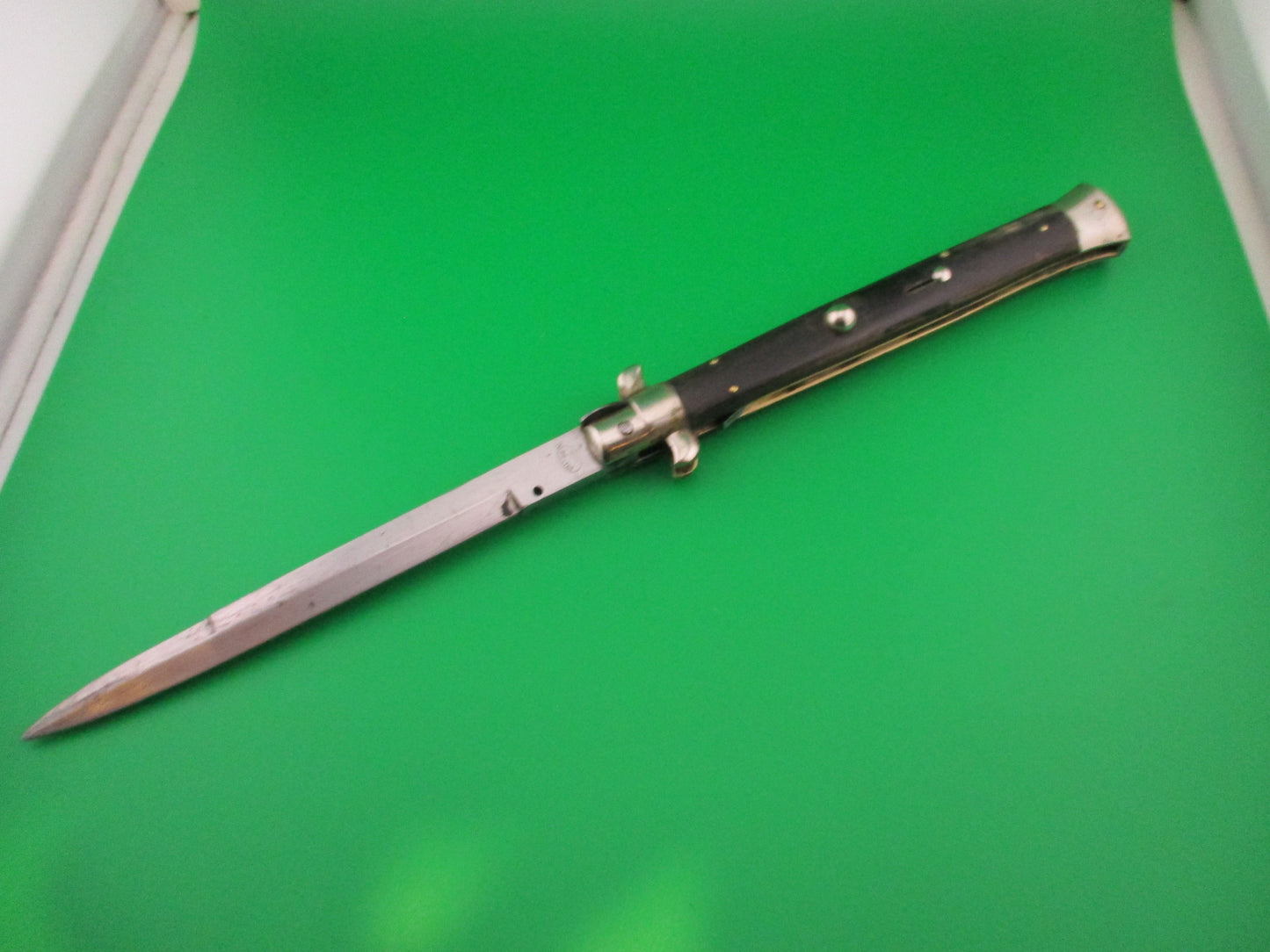 ITALY INOX 33cm Italian Picklock Horn Vintage 1950s automatic knife