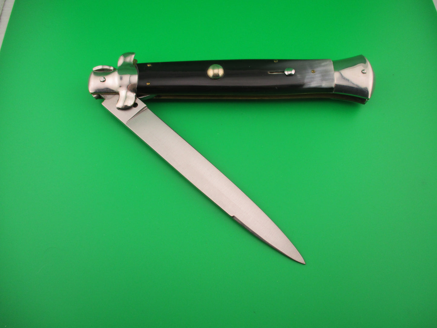 ROSTFREI ITALY 38cm Italian Stiletto Vintage 1980s horn automatic knife