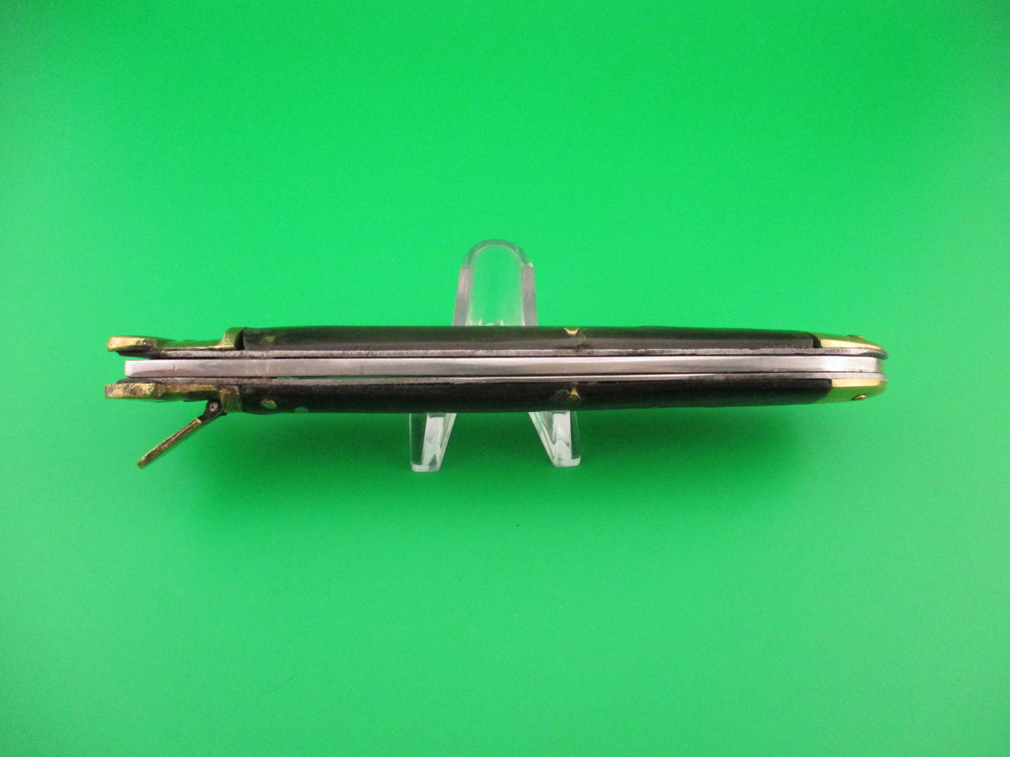 No 6 SHEFFIELD STEEL 28cm Indian Shell puller lever Brass & Horn automatic knife