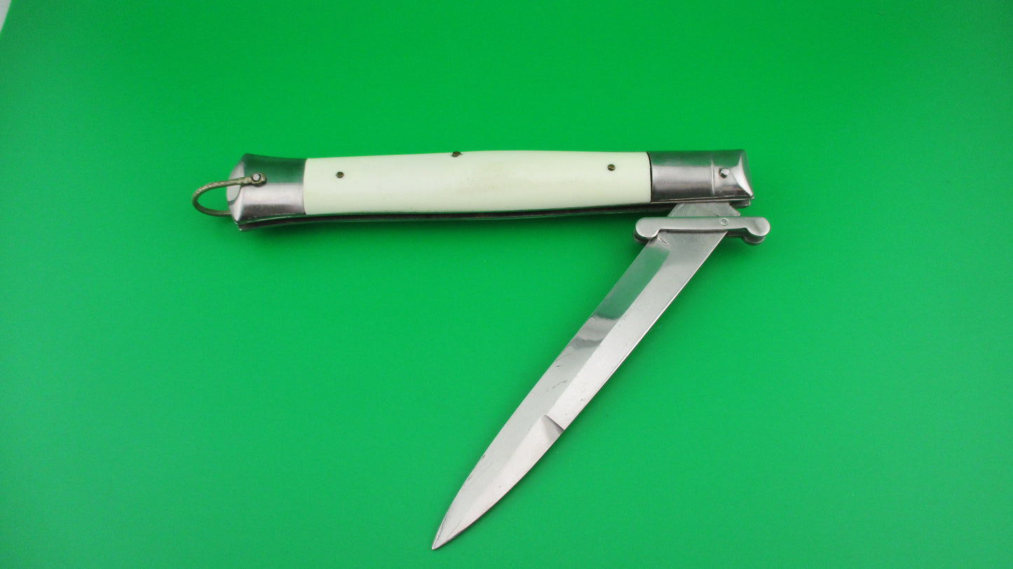 z Rizzuto Estileto Milano 27cm Japanese Swing guard White vintage automatic knife