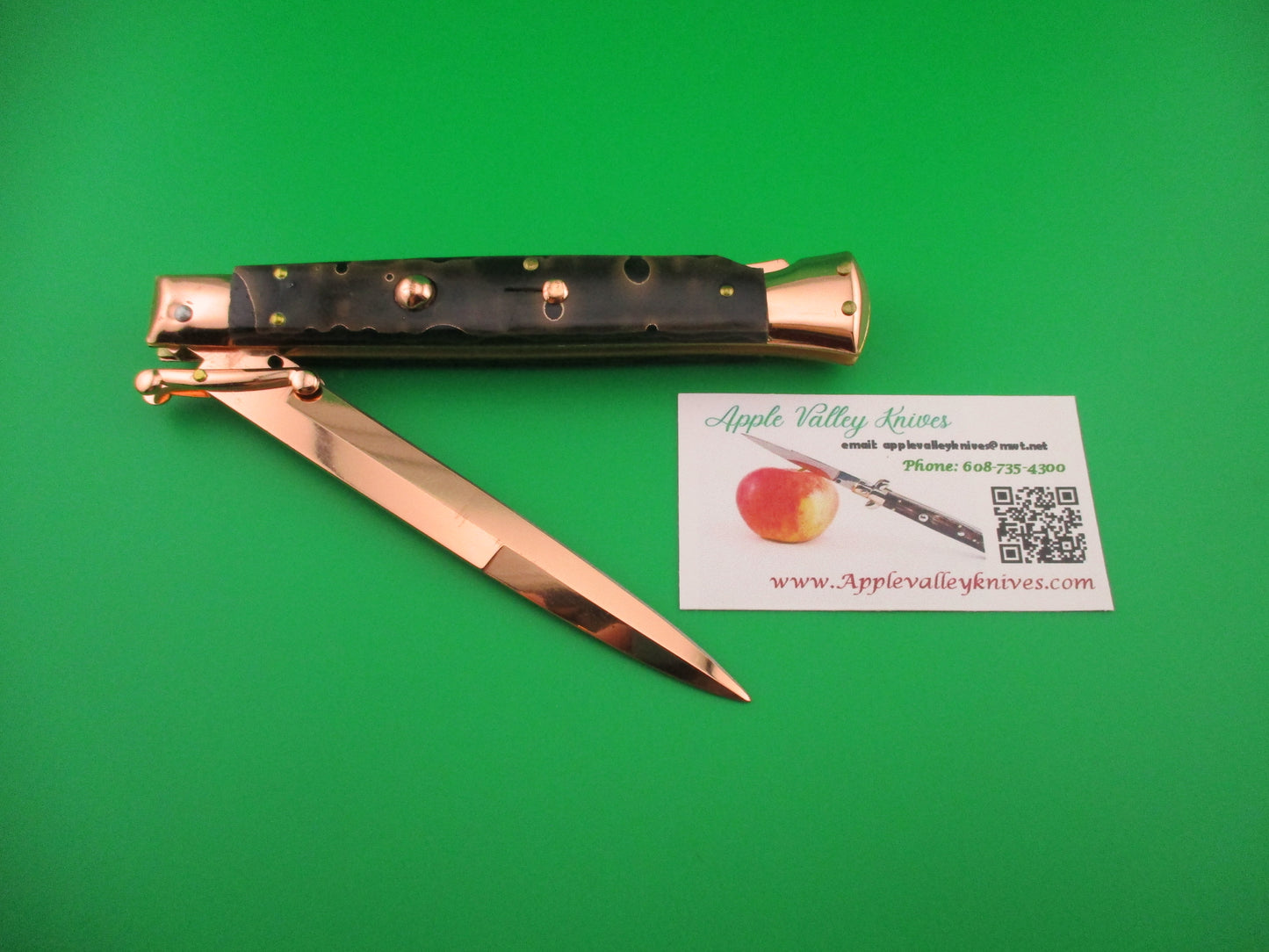 FRANK B ITALY 28cm Italian Swing guard Copper Classic automatic knife