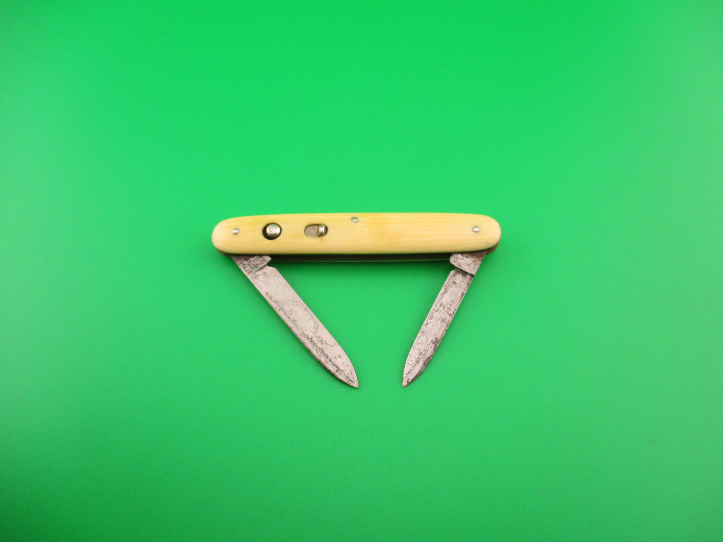 Schrade Walden small double 741 Ivory celluloid switchblade knife