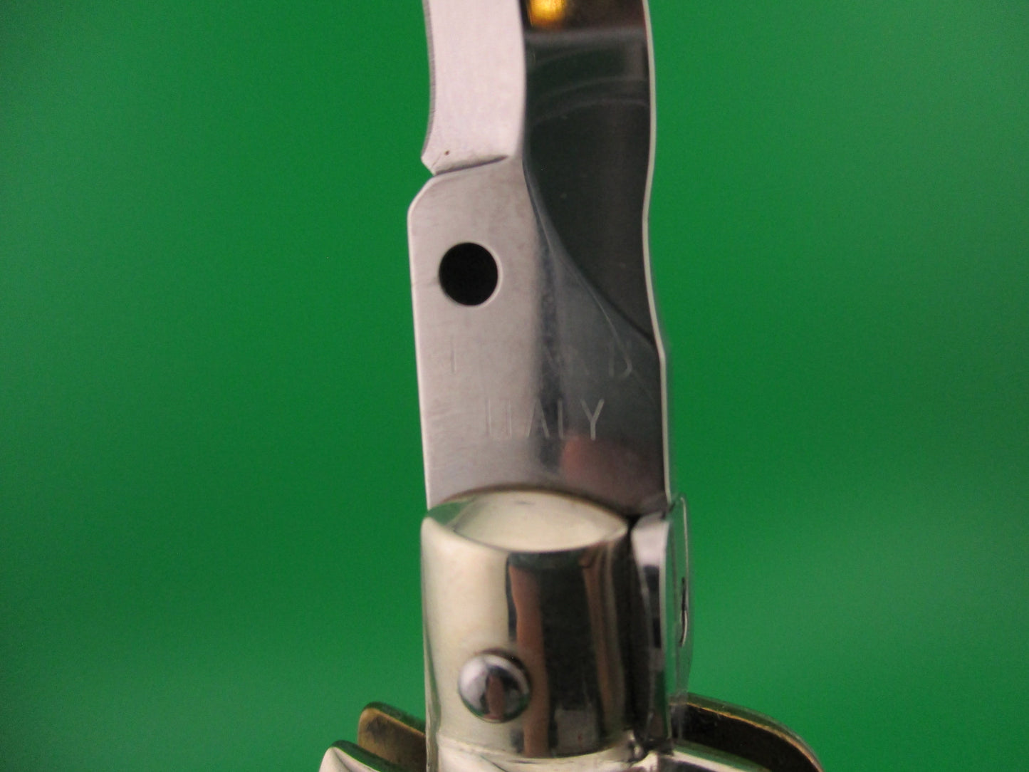 FRANK B ITALY 28cm Italian Picklock Stiletto Kris Honey & Cream Horn automatic knife