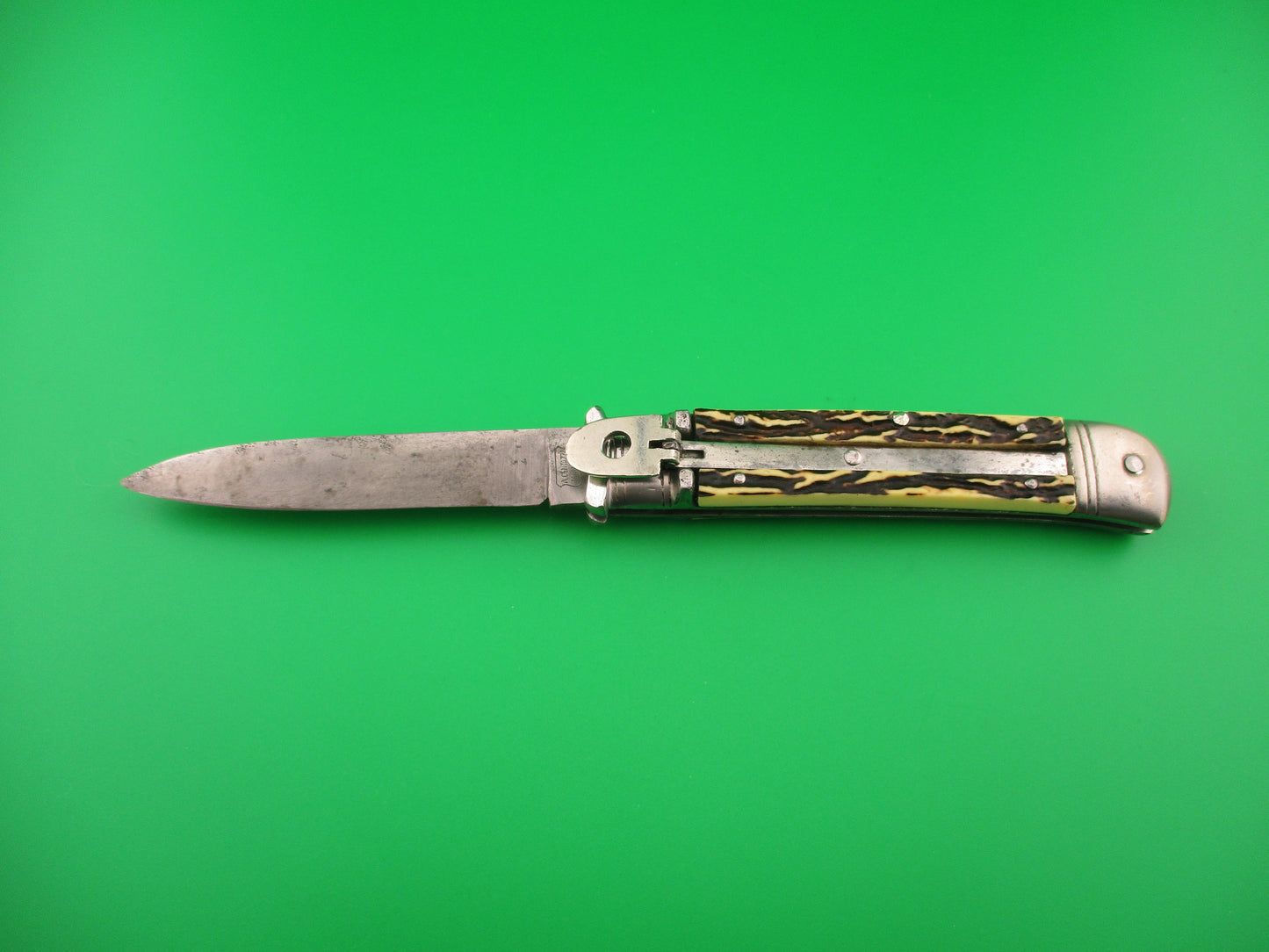 A CENTAZZO MANIAGO 20cm Italian Shell puller Imitation stag vintage automatic knife