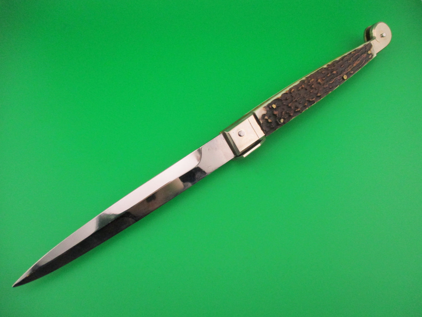 AGA CAMPOLIN 30cm Italian Sicilian Stag Picklock automatic knife