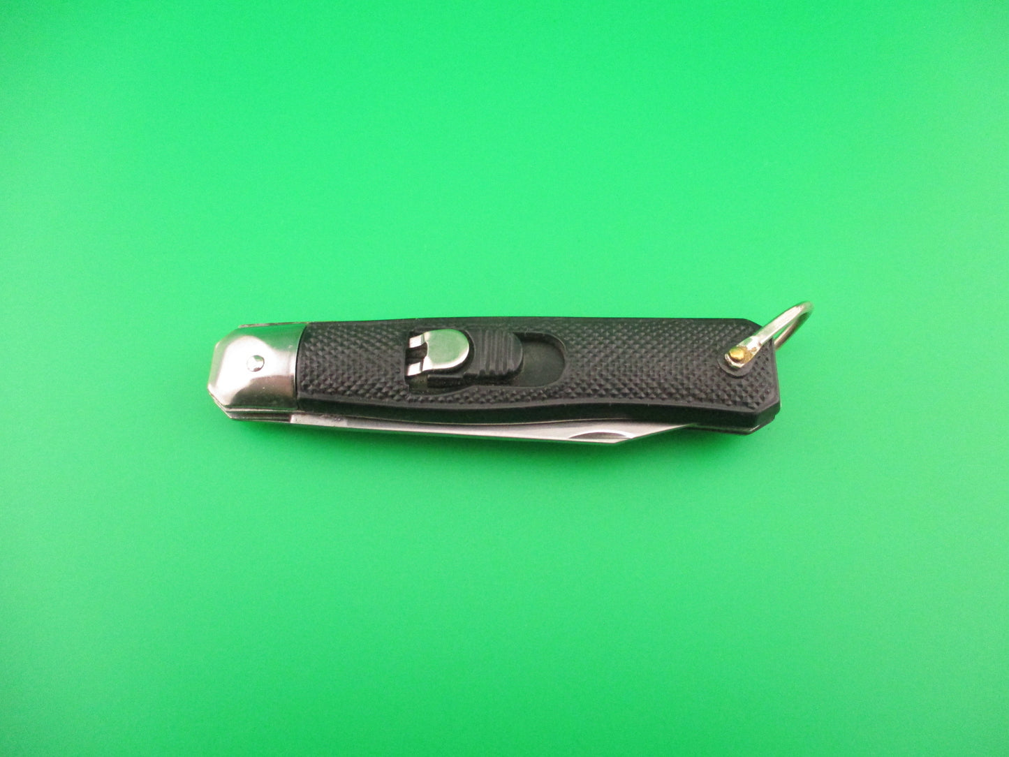 STAINLESS ROSTERIE TAIWAN 18cm Black automatic knife w lanyard ring