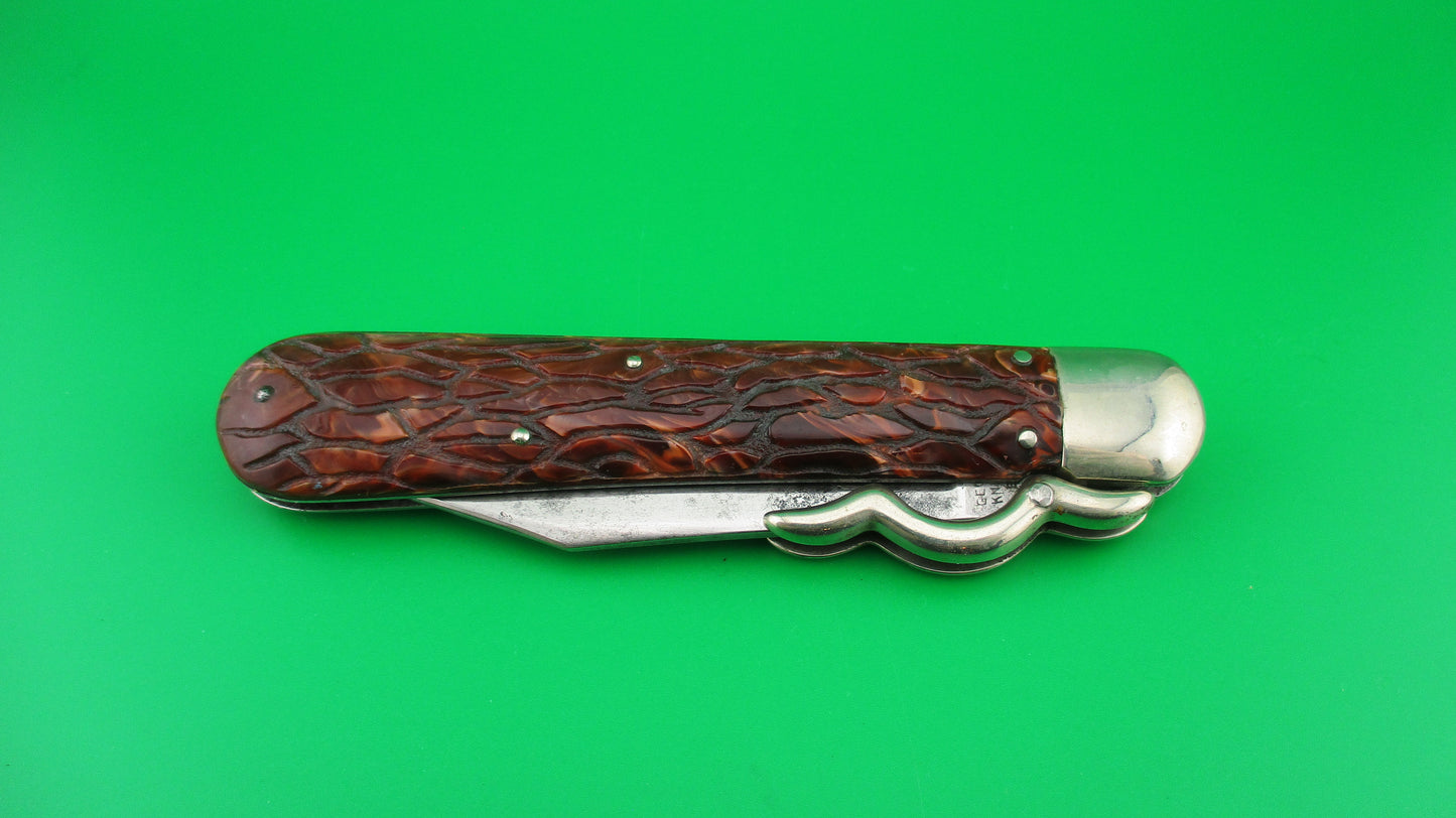 PRESTO Lazy W Folding Guard Hunter Wormgroove switchblade knife