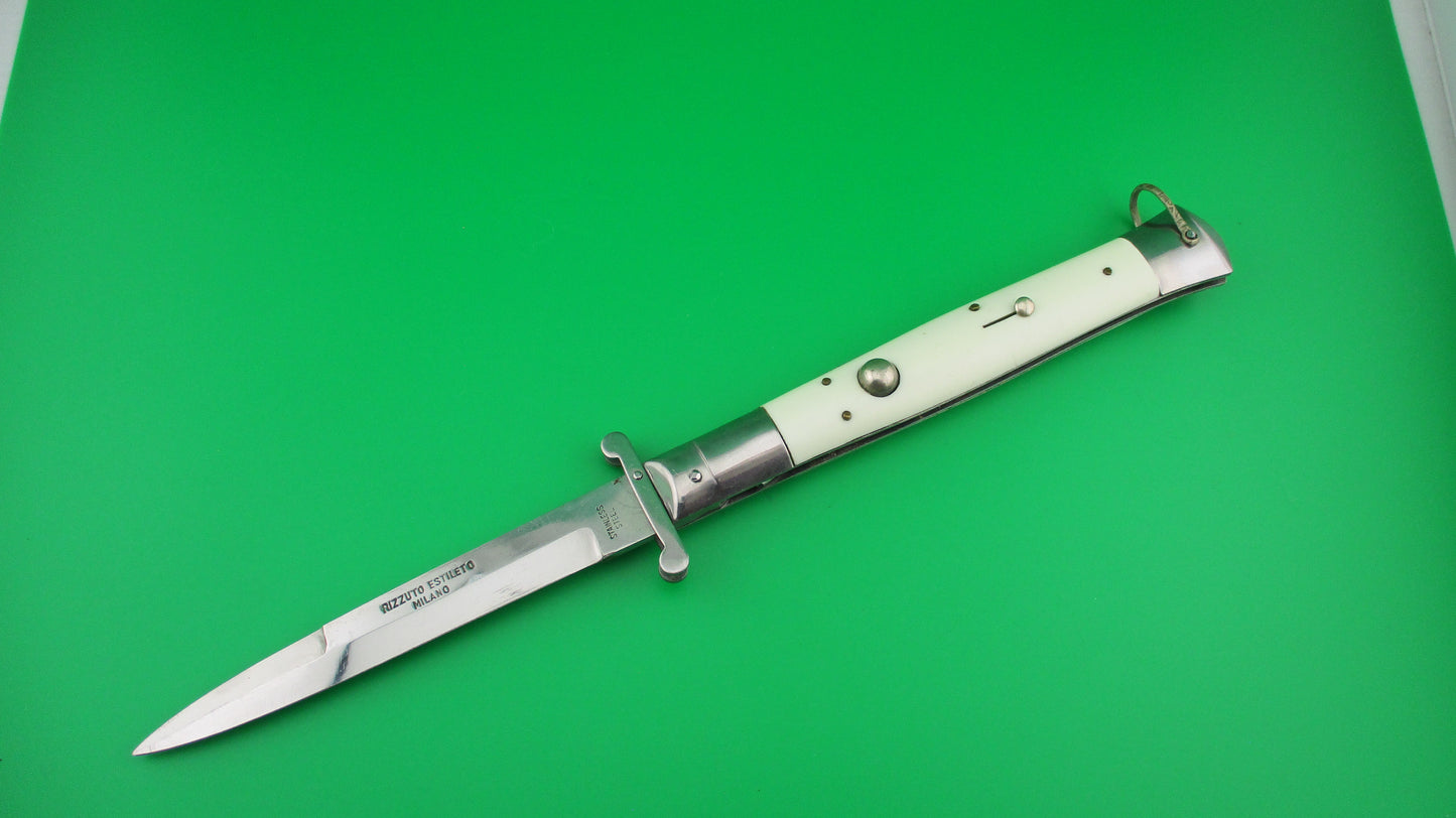 z Rizzuto Estileto Milano 27cm Japanese Swing guard White vintage automatic knife