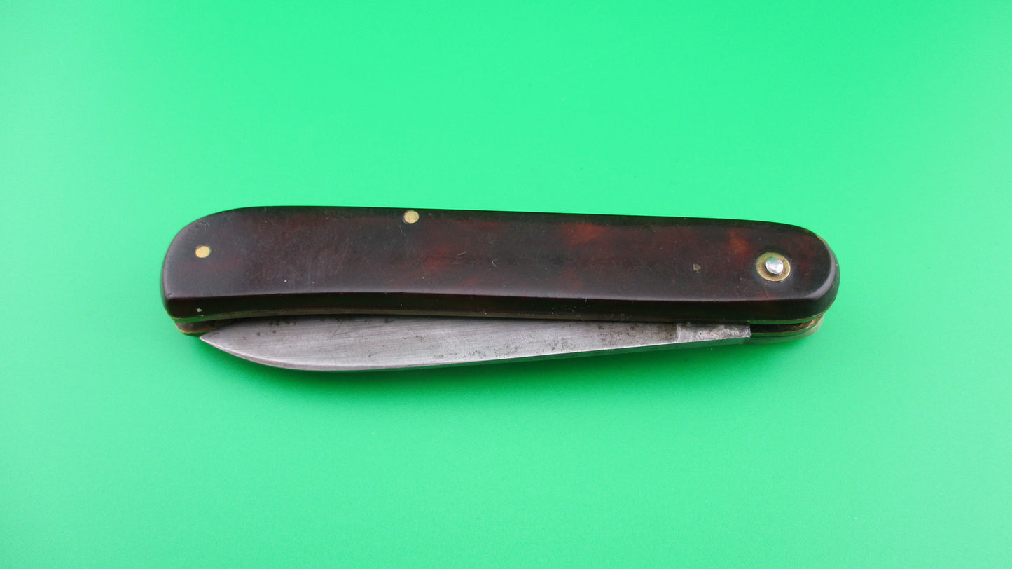 Bonsa 10cm German Lever Shadow (no bolster) Tortoise celluloid automatic knife