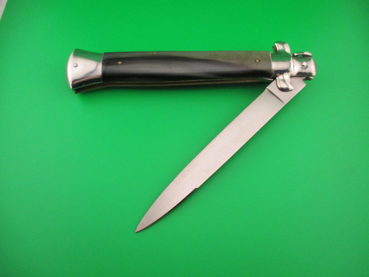 ROSTFREI ITALY 38cm Italian Stiletto Vintage 1980s horn automatic knife