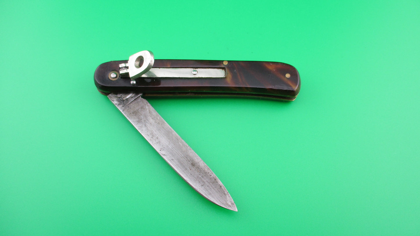 Bonsa 10cm German Lever Shadow (no bolster) Tortoise celluloid automatic knife