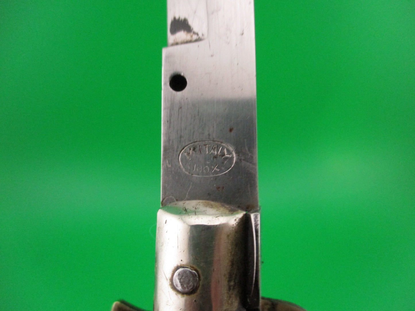 ITALY INOX 33cm Italian Picklock Horn Vintage 1950s automatic knife