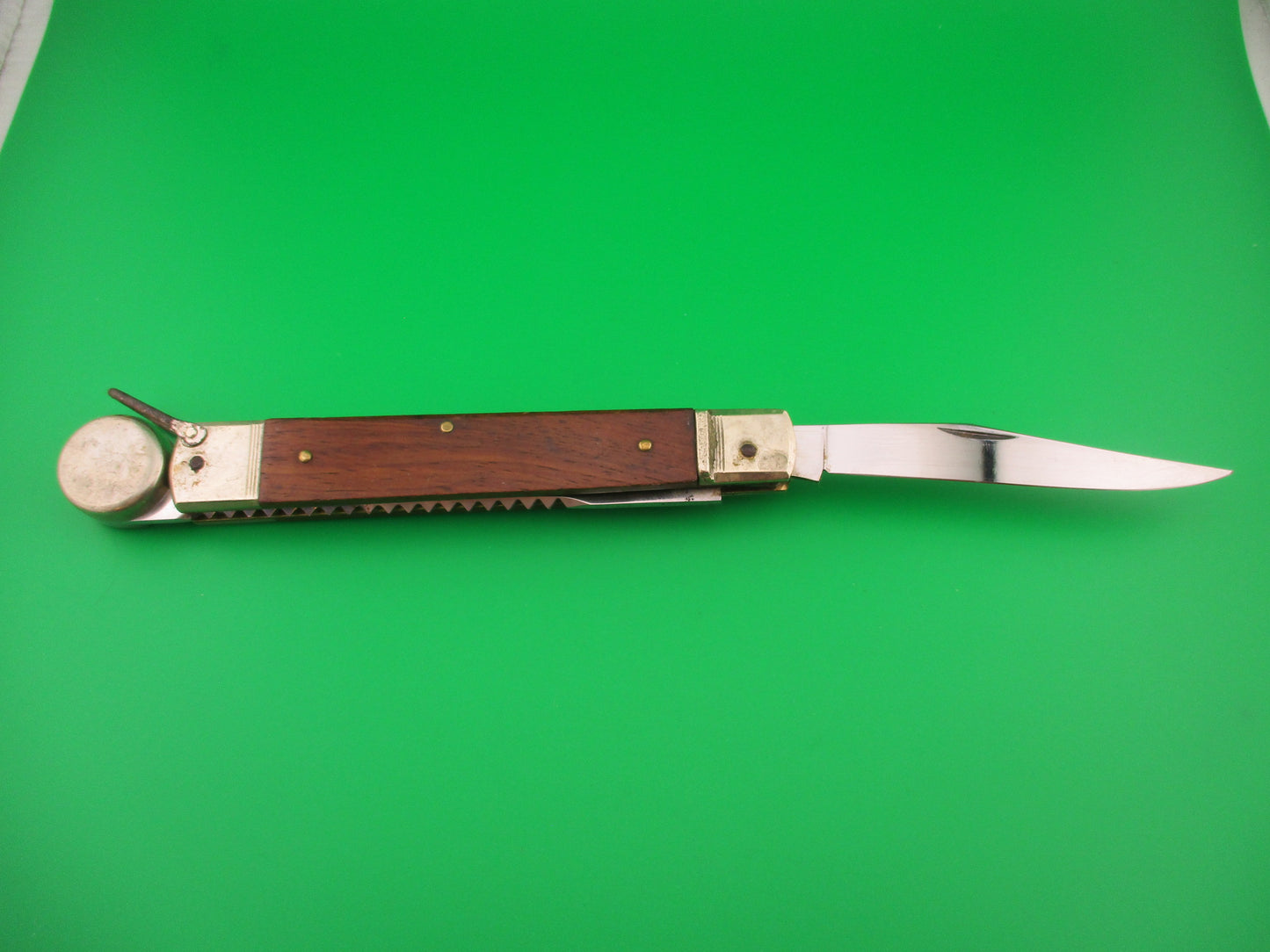 Hubertus Solingen 14cm West German Rostfrei Fish Knocker Fisherman's Lever switchblade