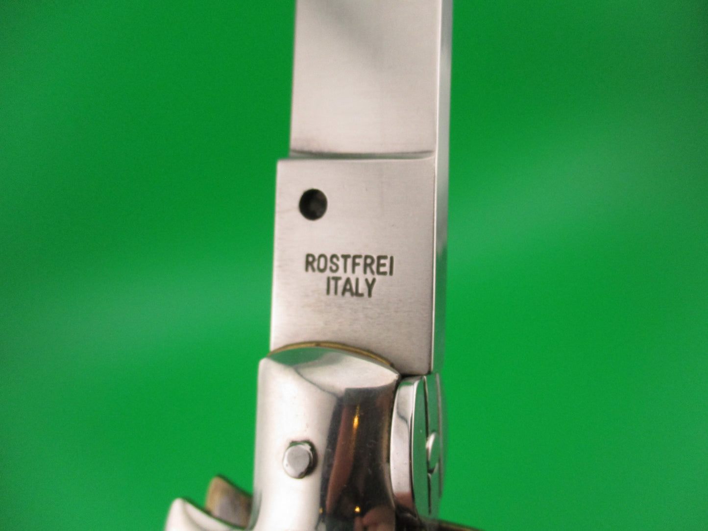 ROSTFREI ITALY 38cm Italian Stiletto Vintage 1980s horn automatic knife