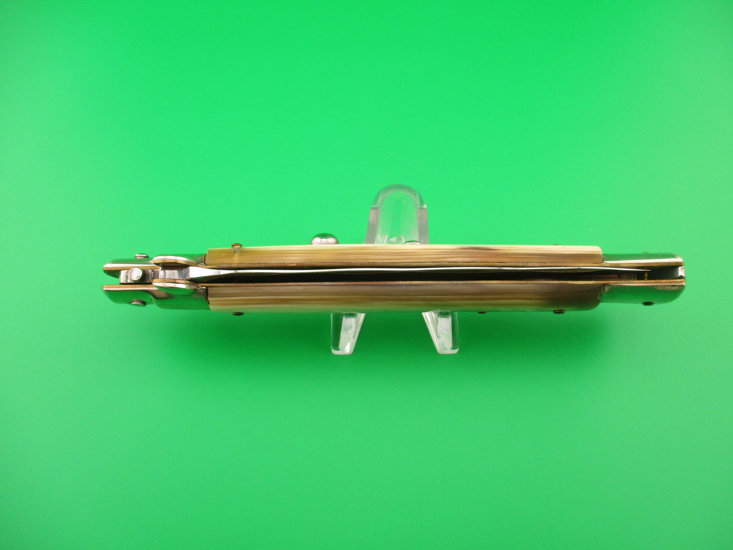 FRANK B ITALY 28cm Italian Picklock Stiletto Kris Honey & Cream Horn automatic knife