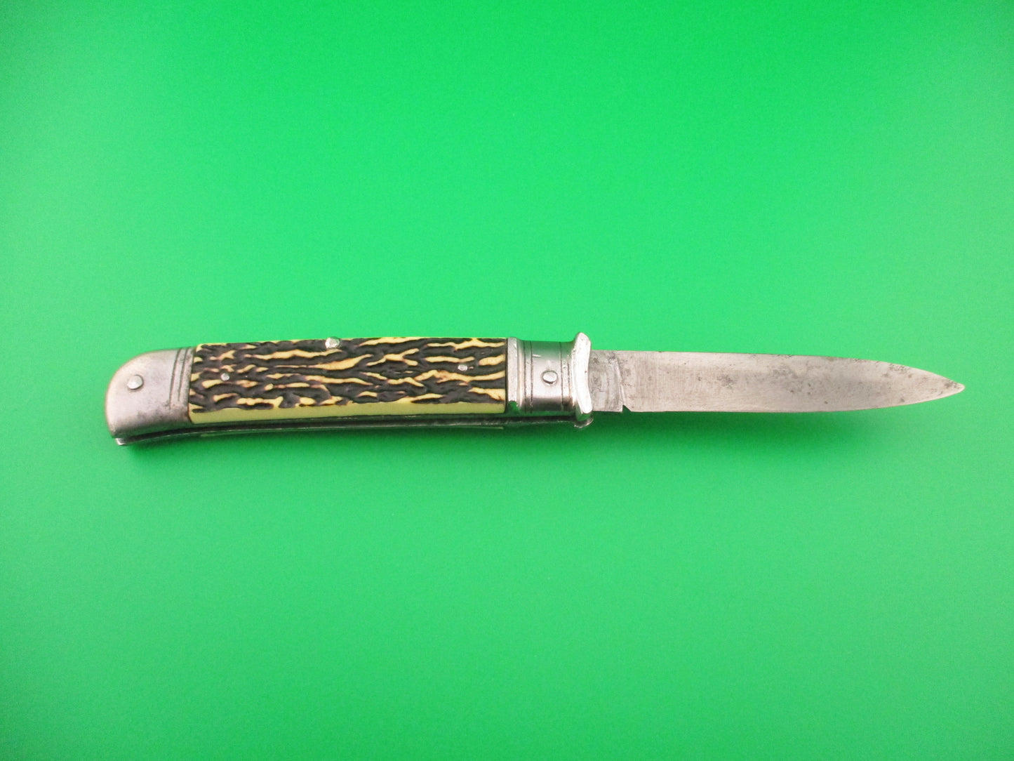 A CENTAZZO MANIAGO 20cm Italian Shell puller Imitation stag vintage automatic knife
