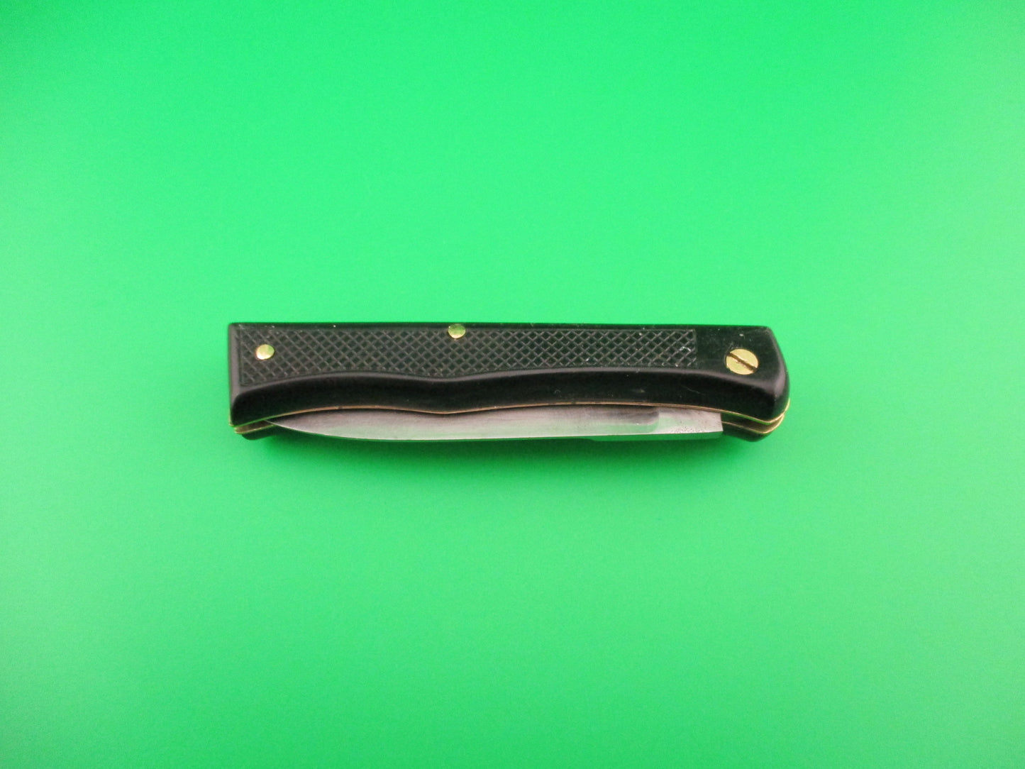 INOX 17cm French Florinox Black checkered Vintage automatic knife