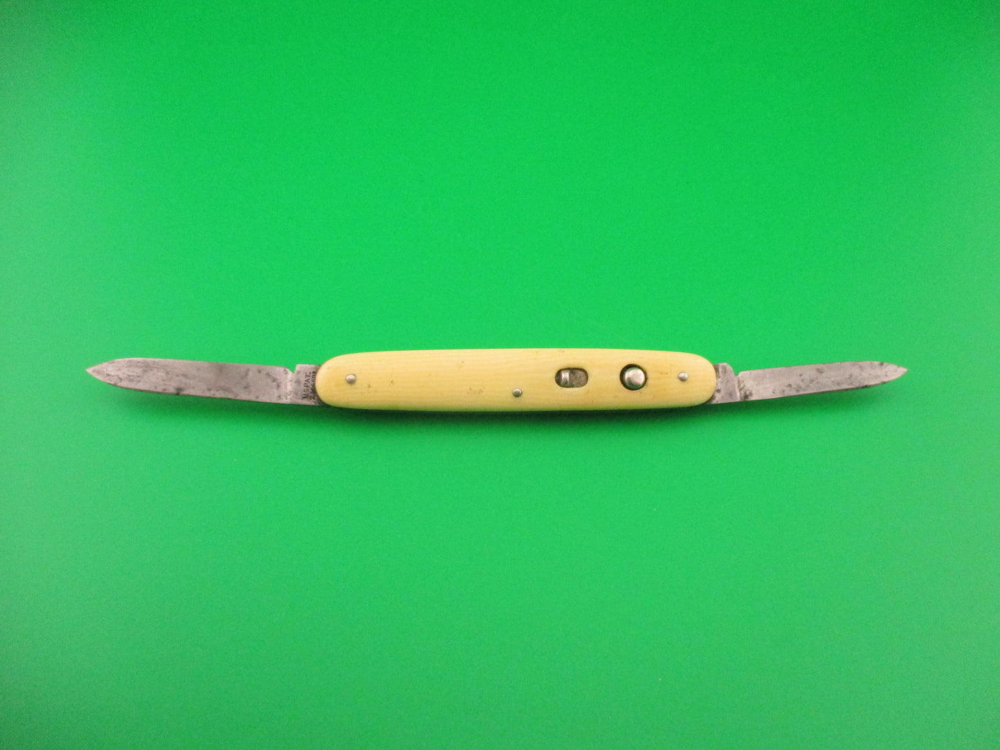 Schrade Walden small double 741 Ivory celluloid switchblade knife