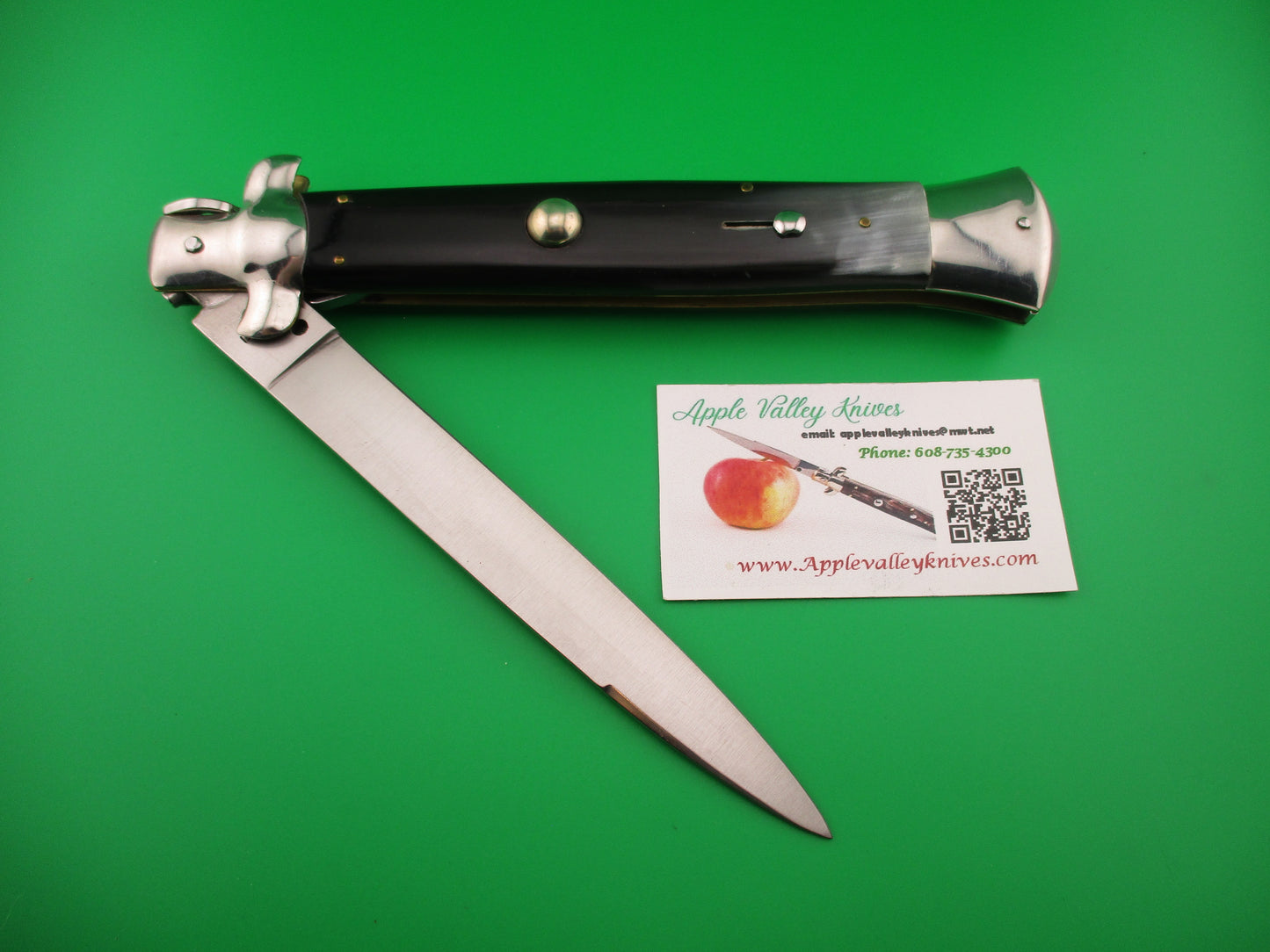 ROSTFREI ITALY 38cm Italian Stiletto Vintage 1980s horn automatic knife