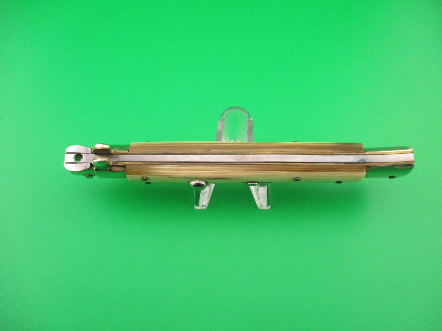 FRANK B ITALY 28cm Italian Picklock Stiletto Kris Honey & Cream Horn automatic knife