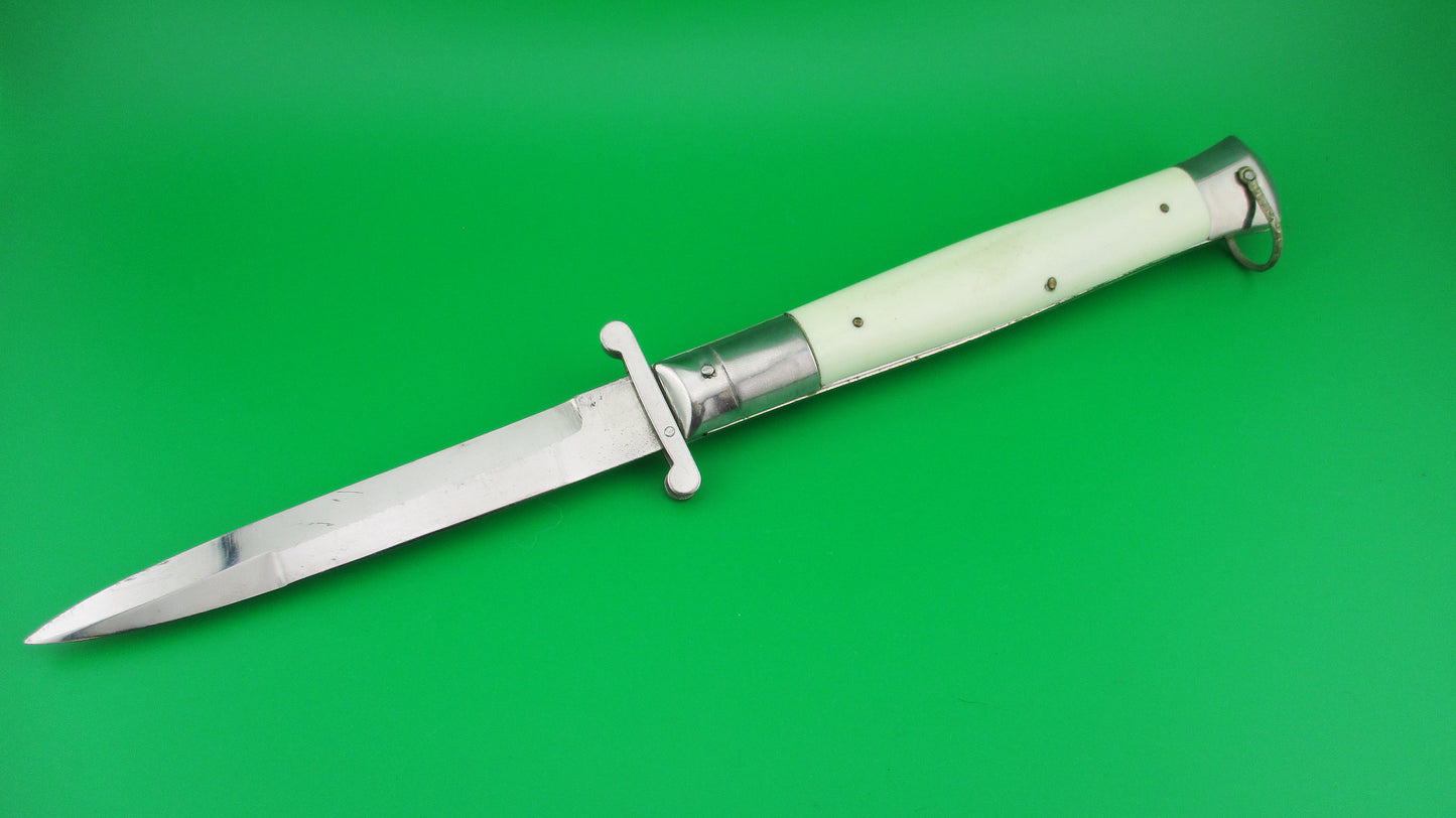 z Rizzuto Estileto Milano 27cm Japanese Swing guard White vintage automatic knife