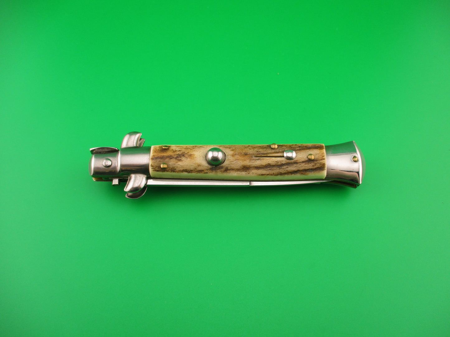 AB ITALY 23cm Italian Picklock Stag vintage 1980s automatic knife