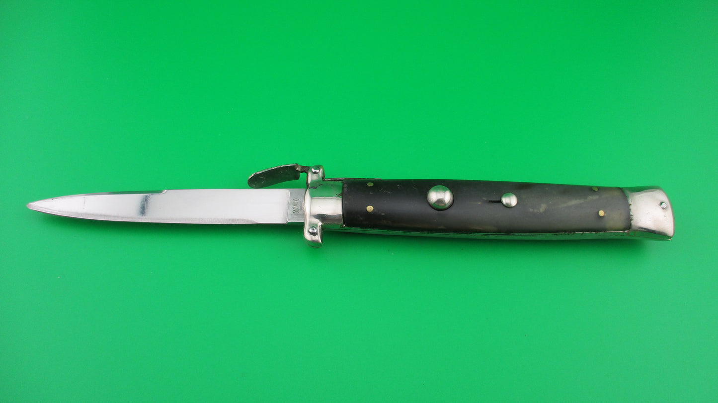 WANDY INOX 21cm Italian Trapdoor OTF vintage green horn automatic knife