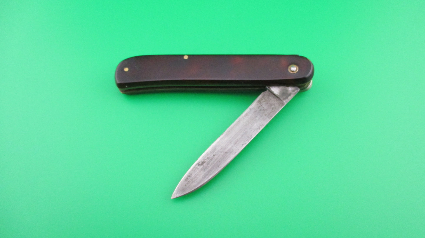 Bonsa 10cm German Lever Shadow (no bolster) Tortoise celluloid automatic knife