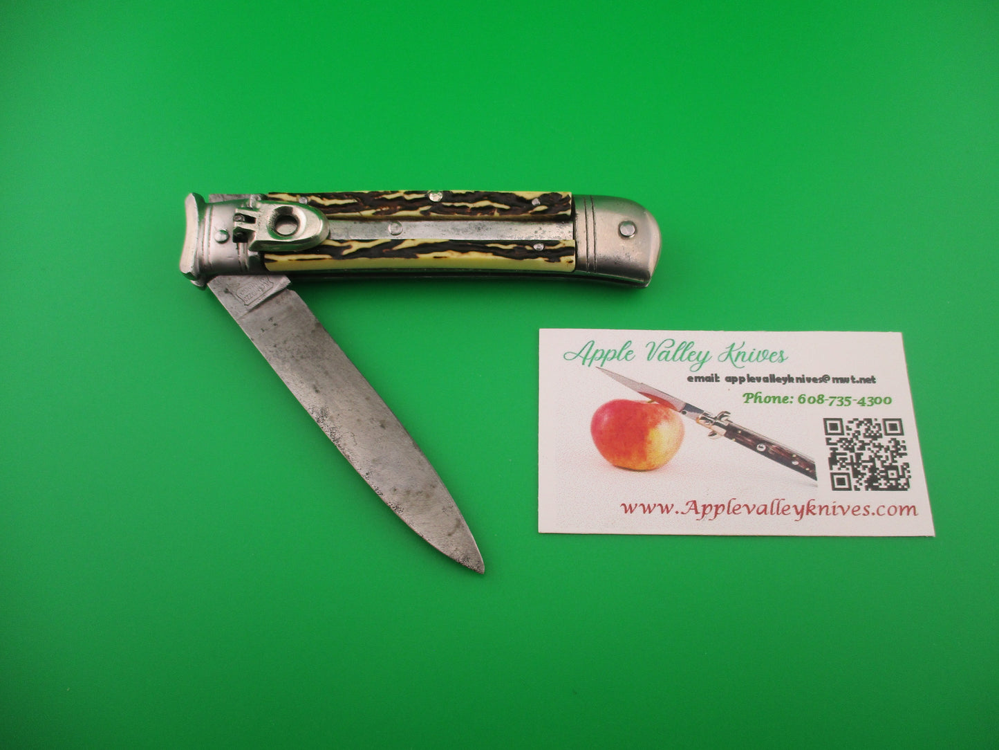 A CENTAZZO MANIAGO 20cm Italian Shell puller Imitation stag vintage automatic knife