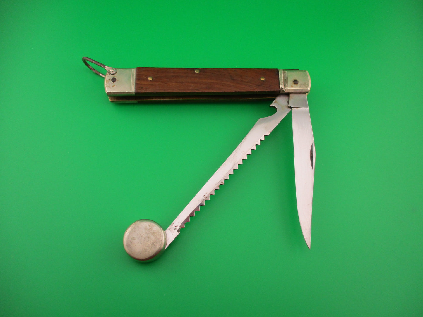 Hubertus Solingen 14cm West German Rostfrei Fish Knocker Fisherman's Lever switchblade