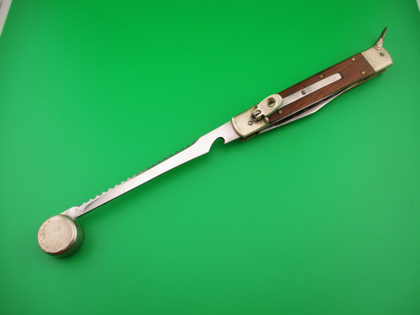 Hubertus Solingen 14cm West German Rostfrei Fish Knocker Fisherman's Lever switchblade
