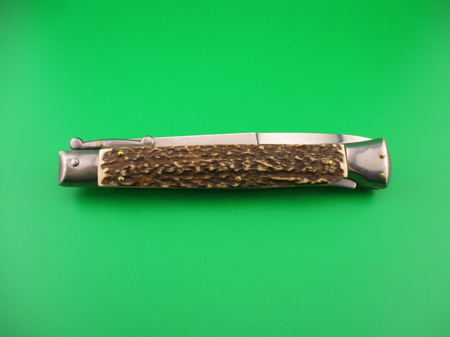 FRANK B ITALY 28cm Italian Swing guard Stag automatic knife