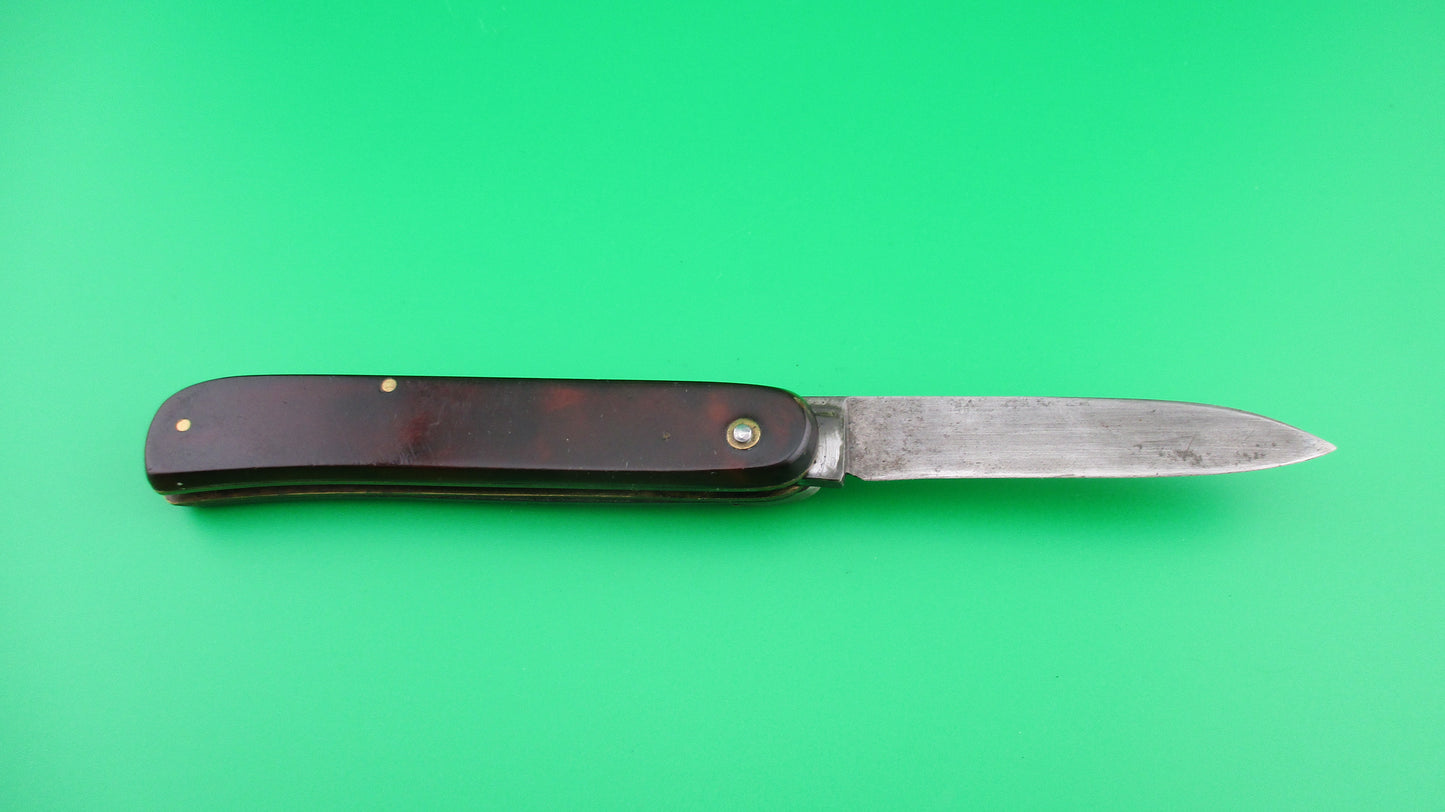 Bonsa 10cm German Lever Shadow (no bolster) Tortoise celluloid automatic knife
