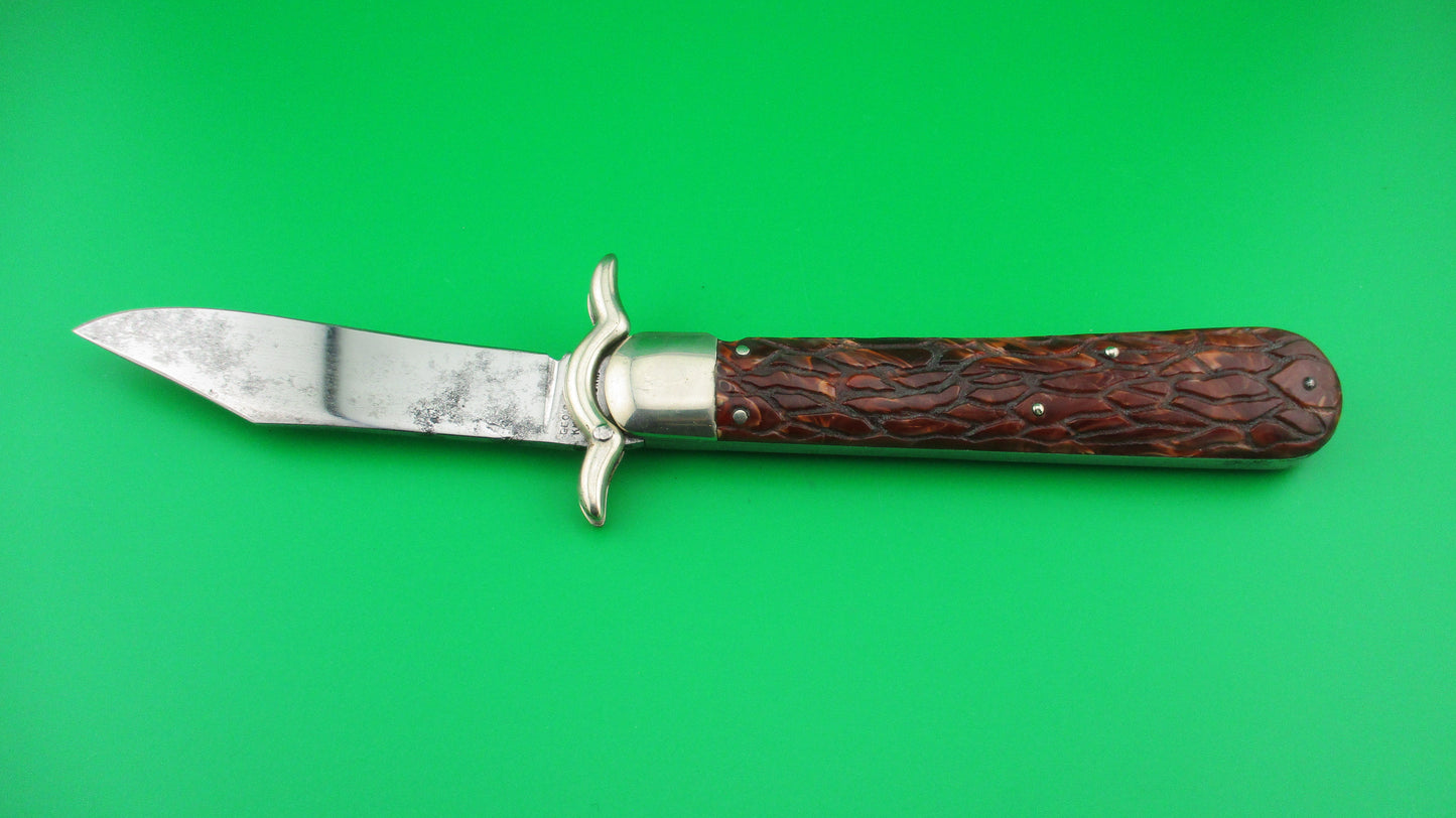 PRESTO Lazy W Folding Guard Hunter Wormgroove switchblade knife