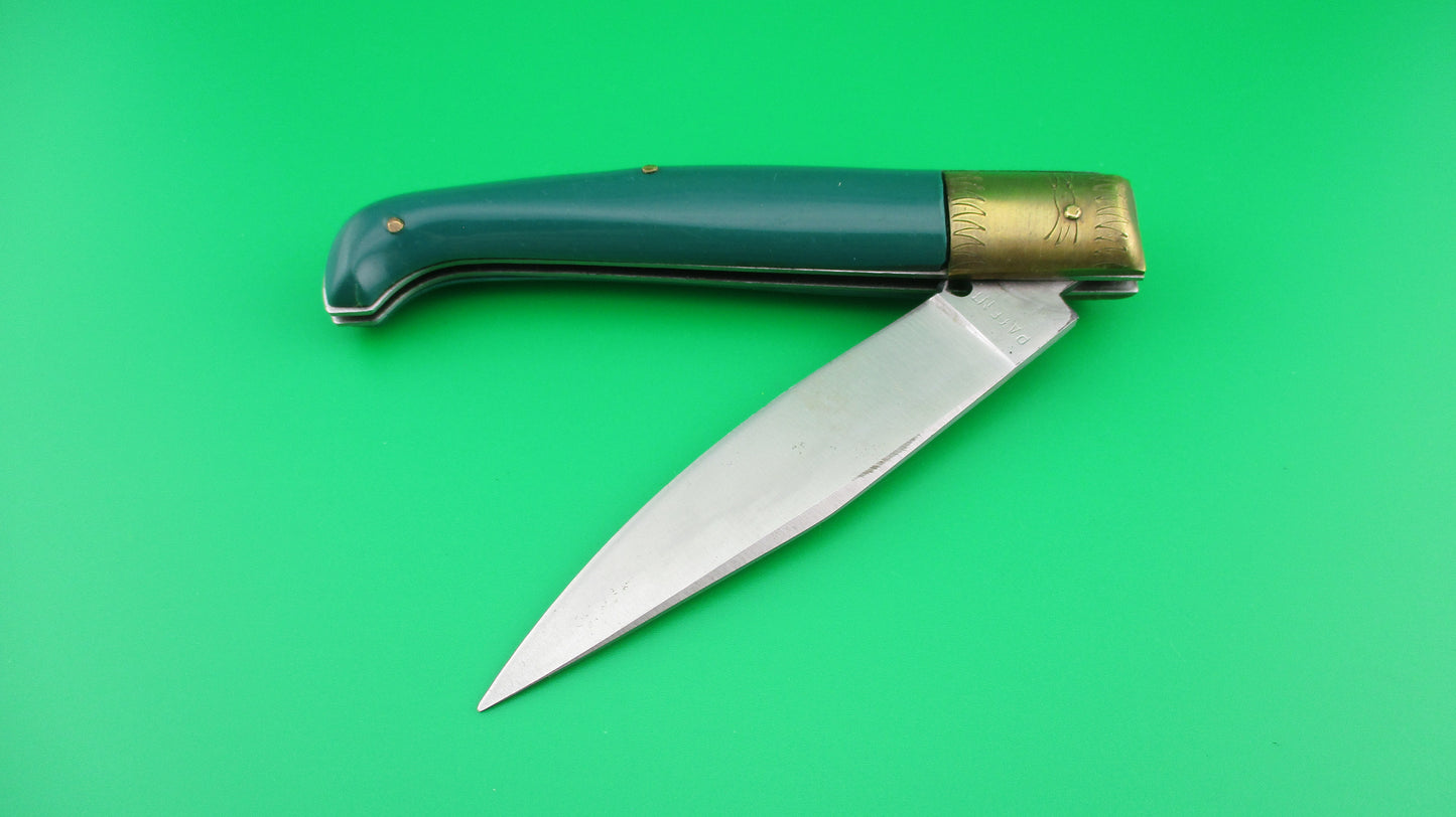 z Jndiana PATENT 21cm Italian Pattada Green Birds head automatic knife