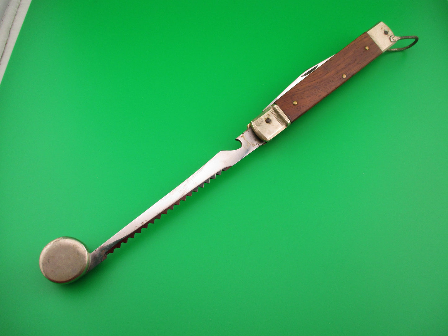 Hubertus Solingen 14cm West German Rostfrei Fish Knocker Fisherman's Lever switchblade