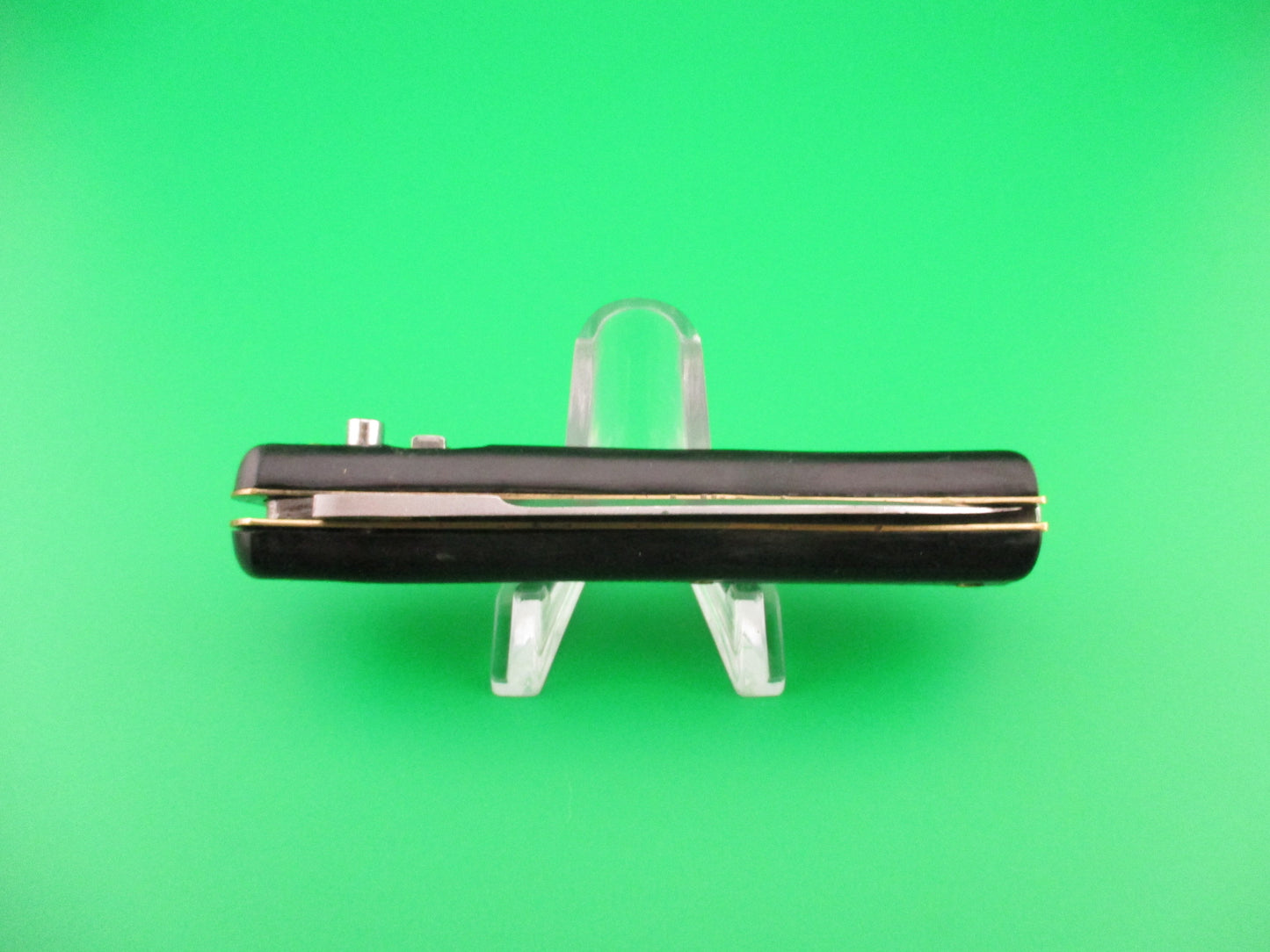 INOX 17cm French Florinox Black checkered Vintage automatic knife
