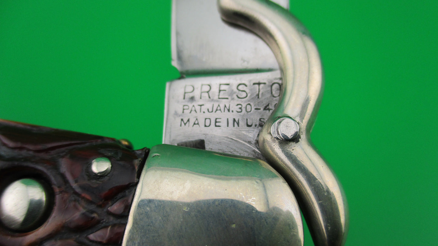 PRESTO Lazy W Folding Guard Hunter Wormgroove switchblade knife