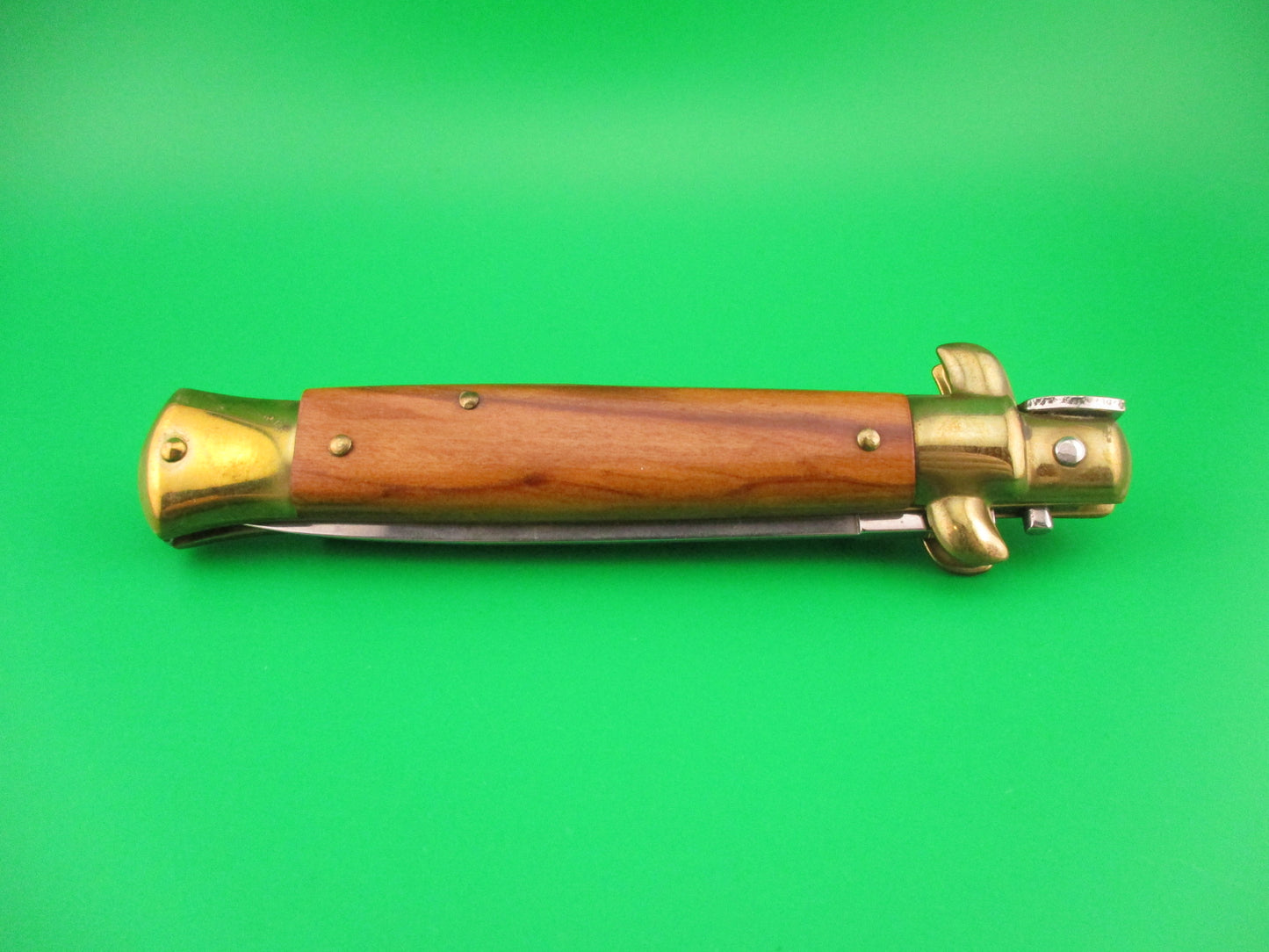 z AB STILETTO ITALY 23cm Italian Dagger Olive Wood scales vintage switchblade knife