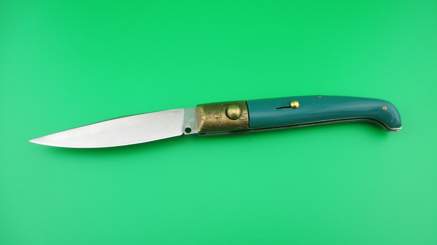 z Jndiana PATENT 21cm Italian Pattada Green Birds head automatic knife
