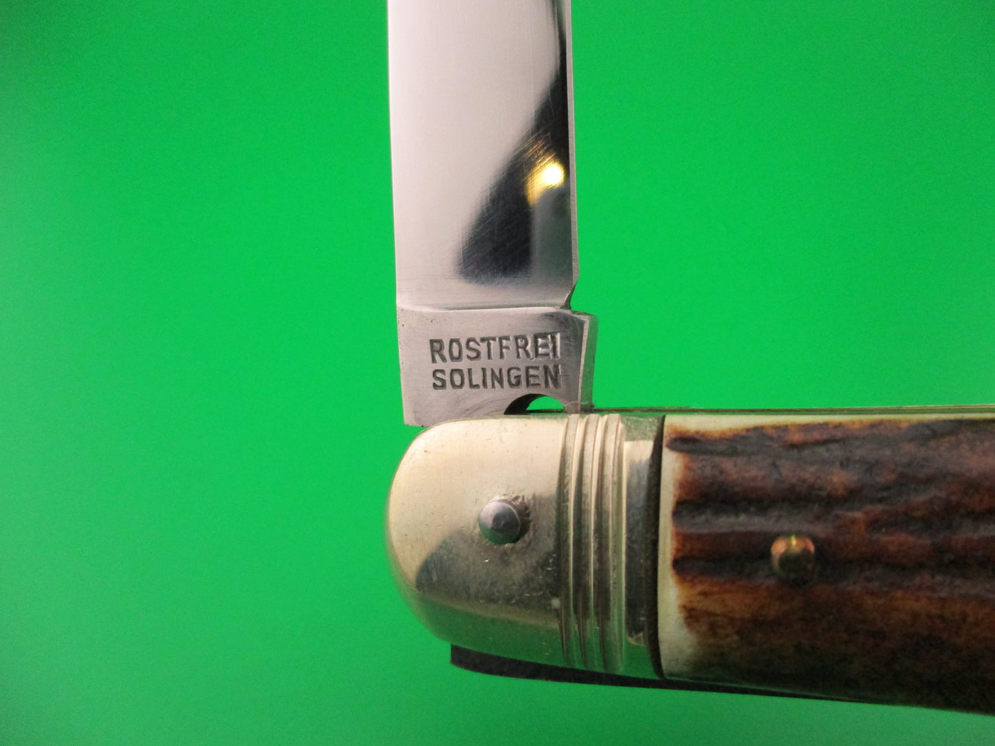 WEIDMANNS HEIL SOLINGEN GERMANY 10cm German Lever Stag automatic knife