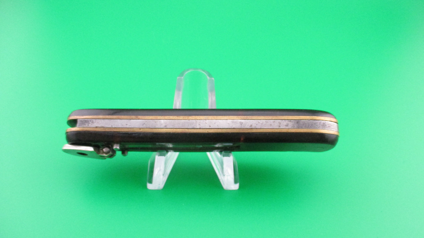 Bonsa 10cm German Lever Shadow (no bolster) Tortoise celluloid automatic knife