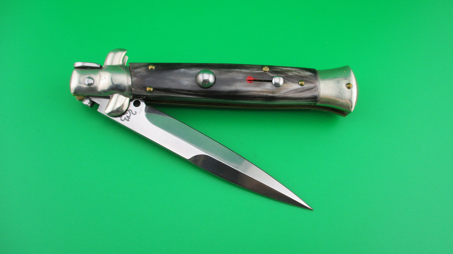 z Walt's Latama ITALY (cat) 23cm Italian stiletto Gray horn automatic knife