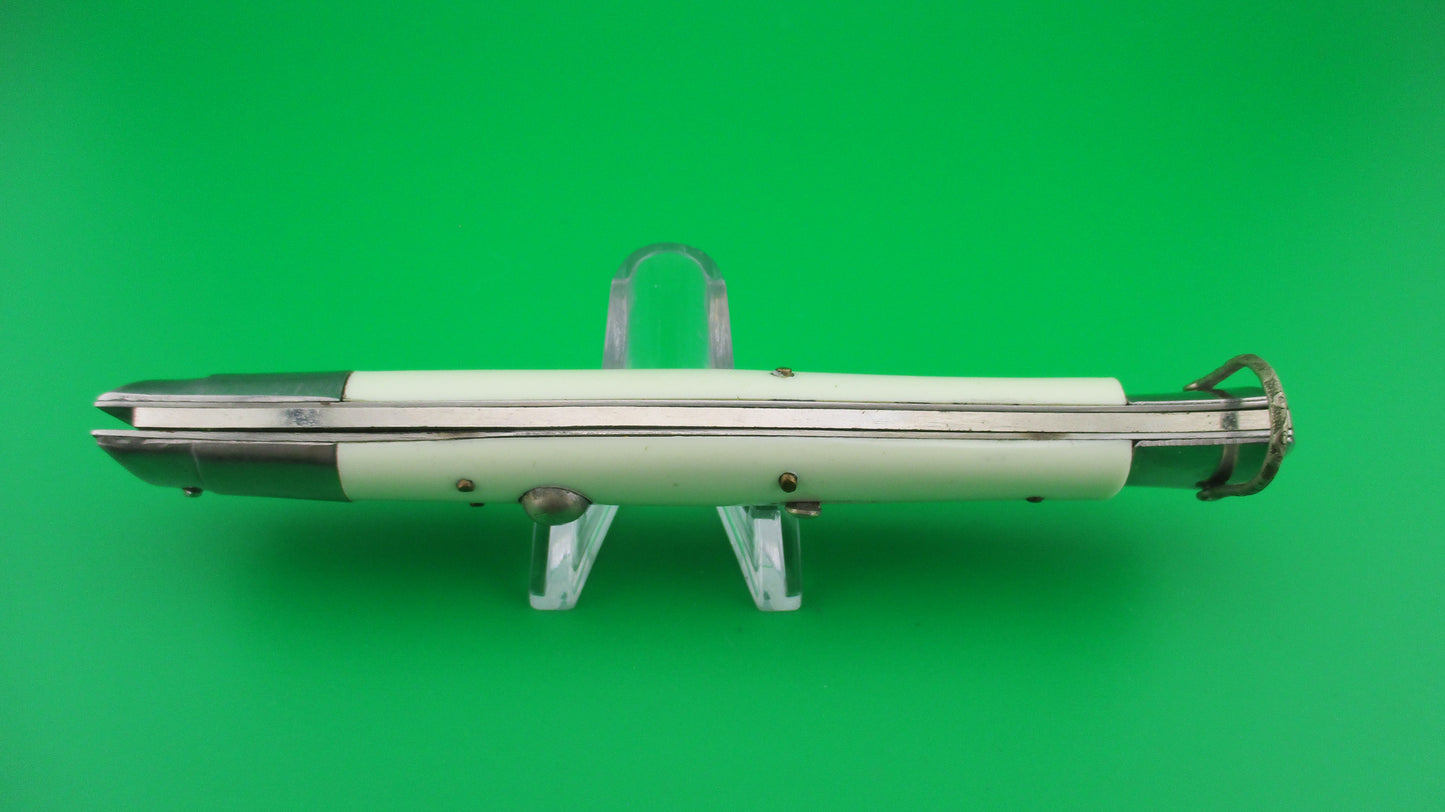 z Rizzuto Estileto Milano 27cm Japanese Swing guard White vintage automatic knife