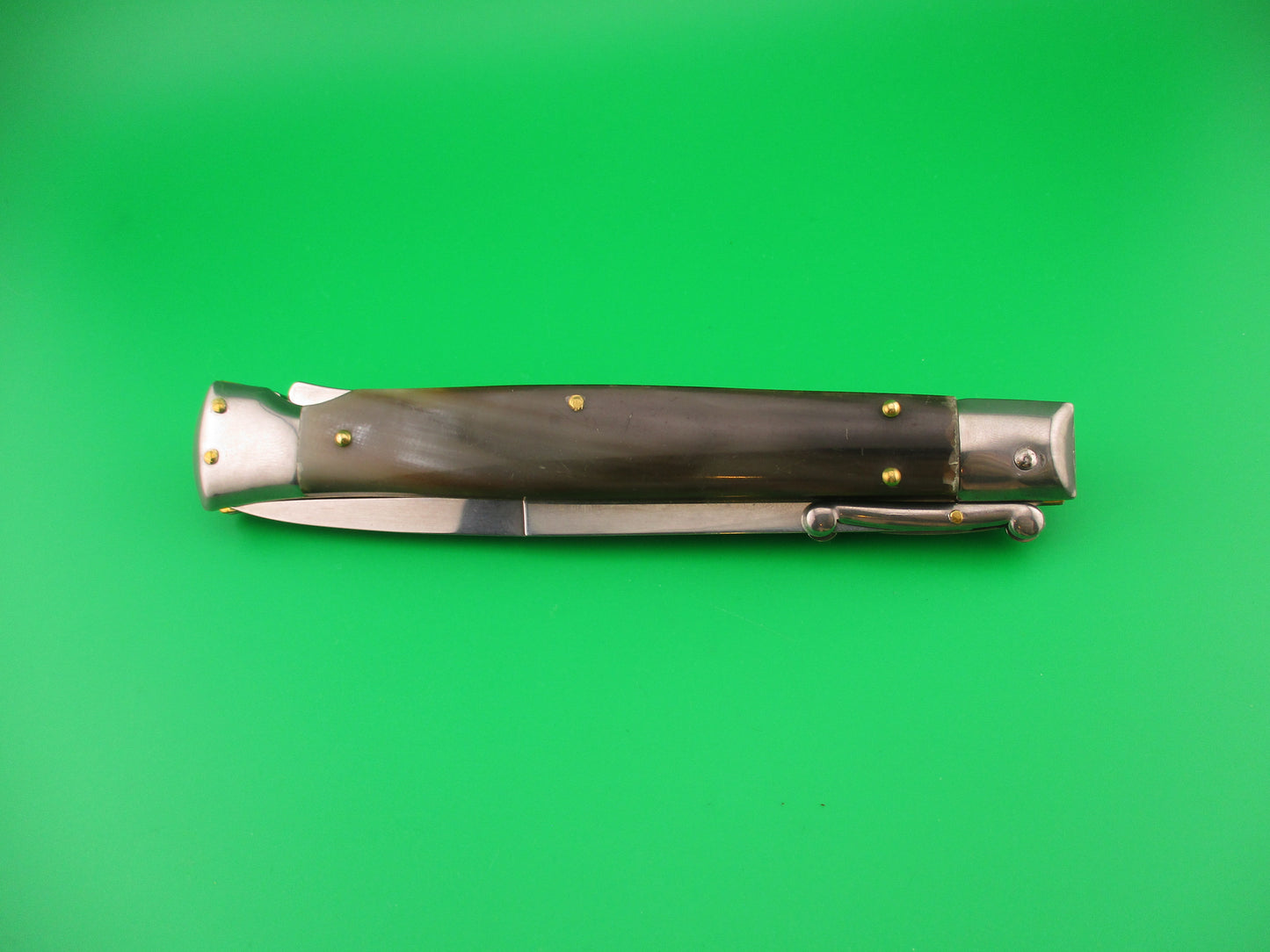 FRANK B ITALY 28cm Italian Swing Guard Bayonet Brazilian horn automatic knife
