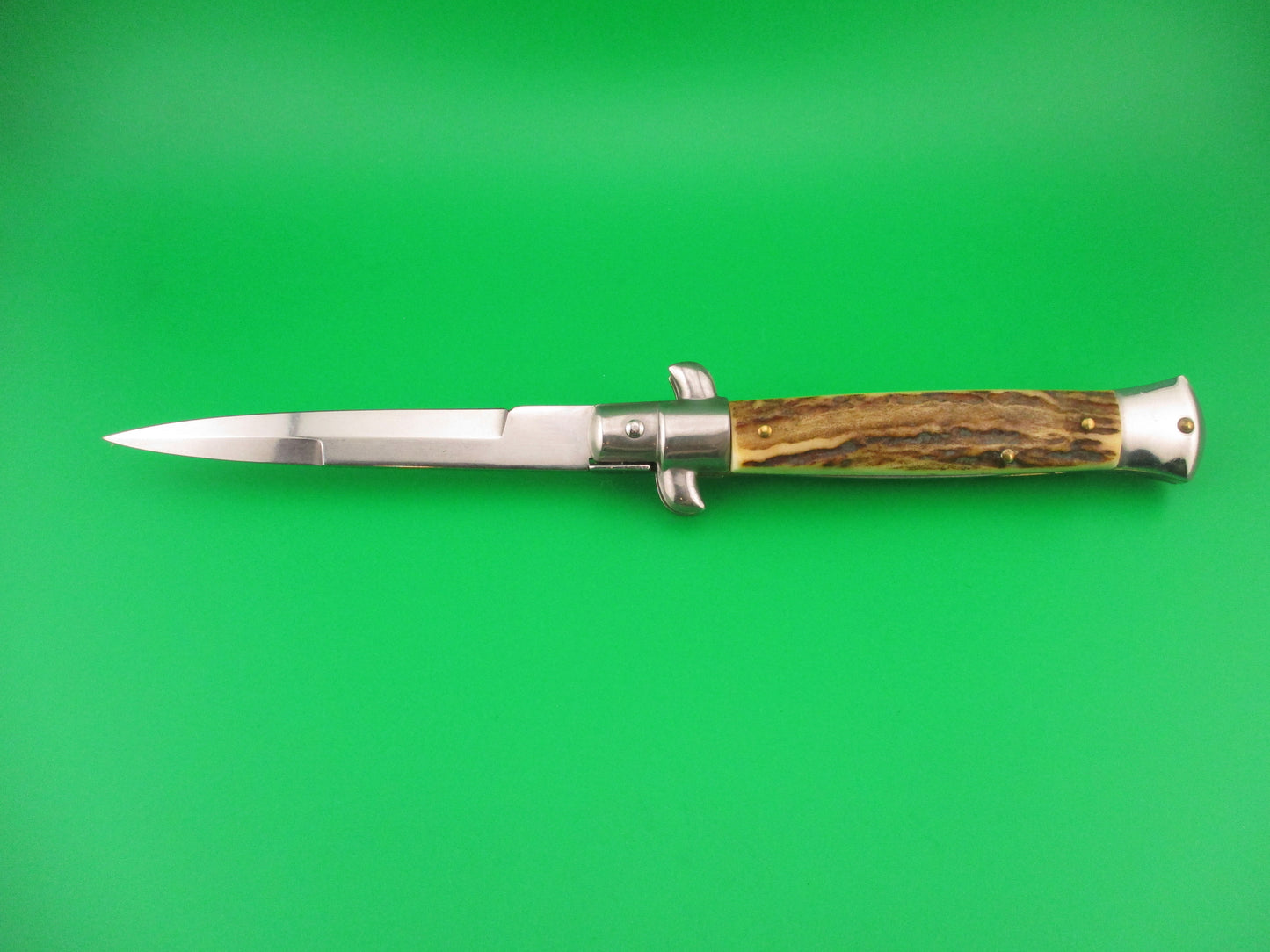 AB ITALY 23cm Italian Picklock Stag vintage 1980s automatic knife