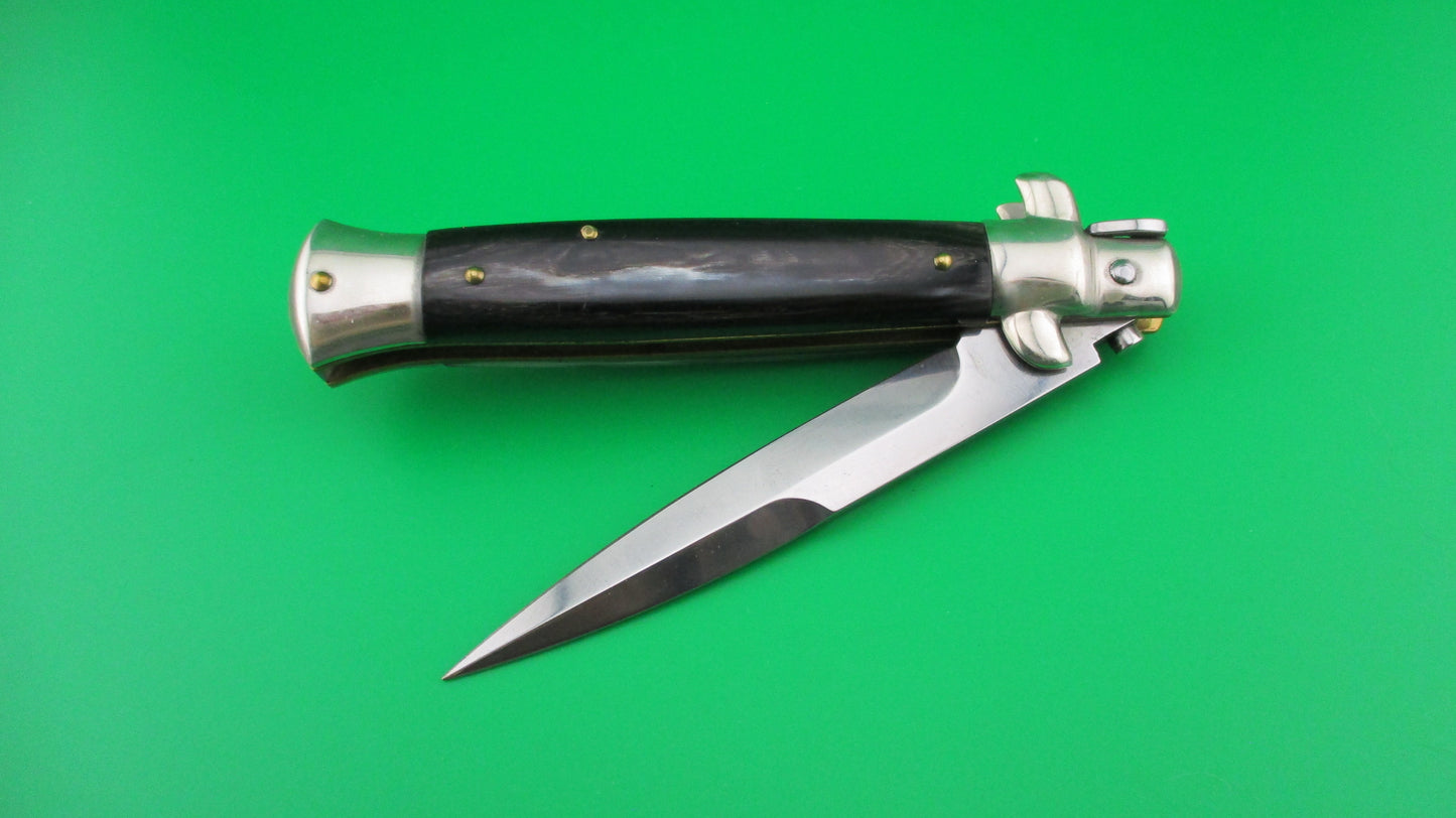 z Walt's Latama ITALY (cat) 23cm Italian stiletto Gray horn automatic knife