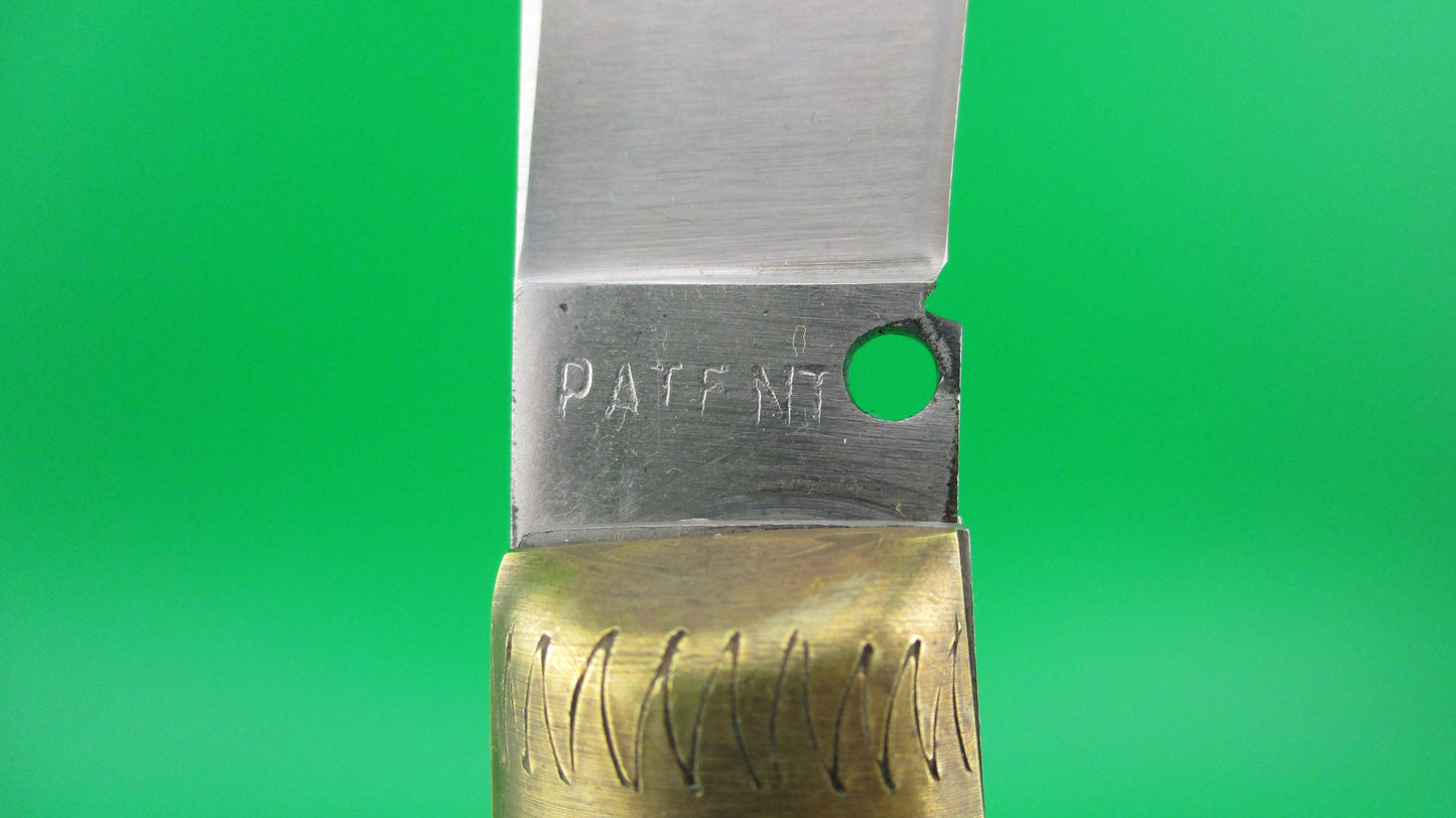 z Jndiana PATENT 21cm Italian Pattada Green Birds head automatic knife